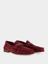 Tom Ford Lost Cherry Soft Suede T-Bar Loafers