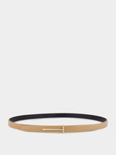 Tom Ford Beige Supple Grain Leather Slim T Belt