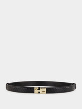 Tom Ford Black Braided Leather T Latch Belt