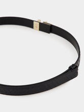 Tom Ford Black Braided Leather T Latch Belt