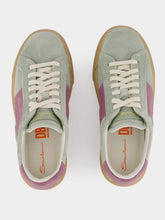 Santoni Green and Purple Double Buckle Sneakers