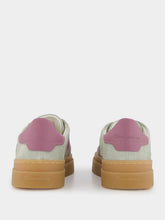 Santoni Green and Purple Double Buckle Sneakers