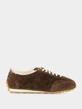 Brown Suede Sneakers with Shearling Lining