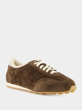 Brown Suede Sneakers with Shearling Lining