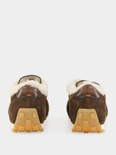 Santoni Brown Suede Sneakers with Shearling Lining