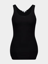 James Perse Black Long Cotton Tank Top