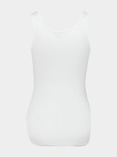 James Perse White Long Cotton Tank Top