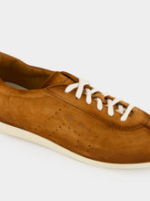 Santoni Light Brown Suede Lace-Up Sneakers