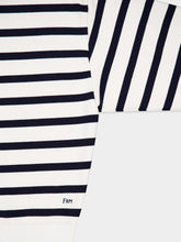 Frame Striped Button-Detail Sweatshirt