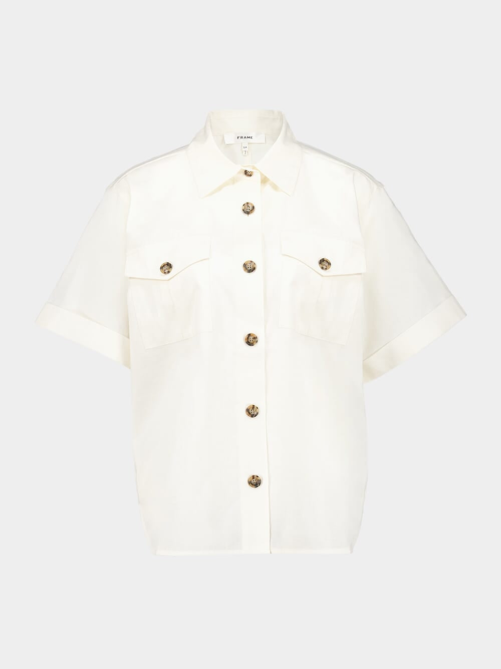 Cream Patch Pocket Utility Shirt