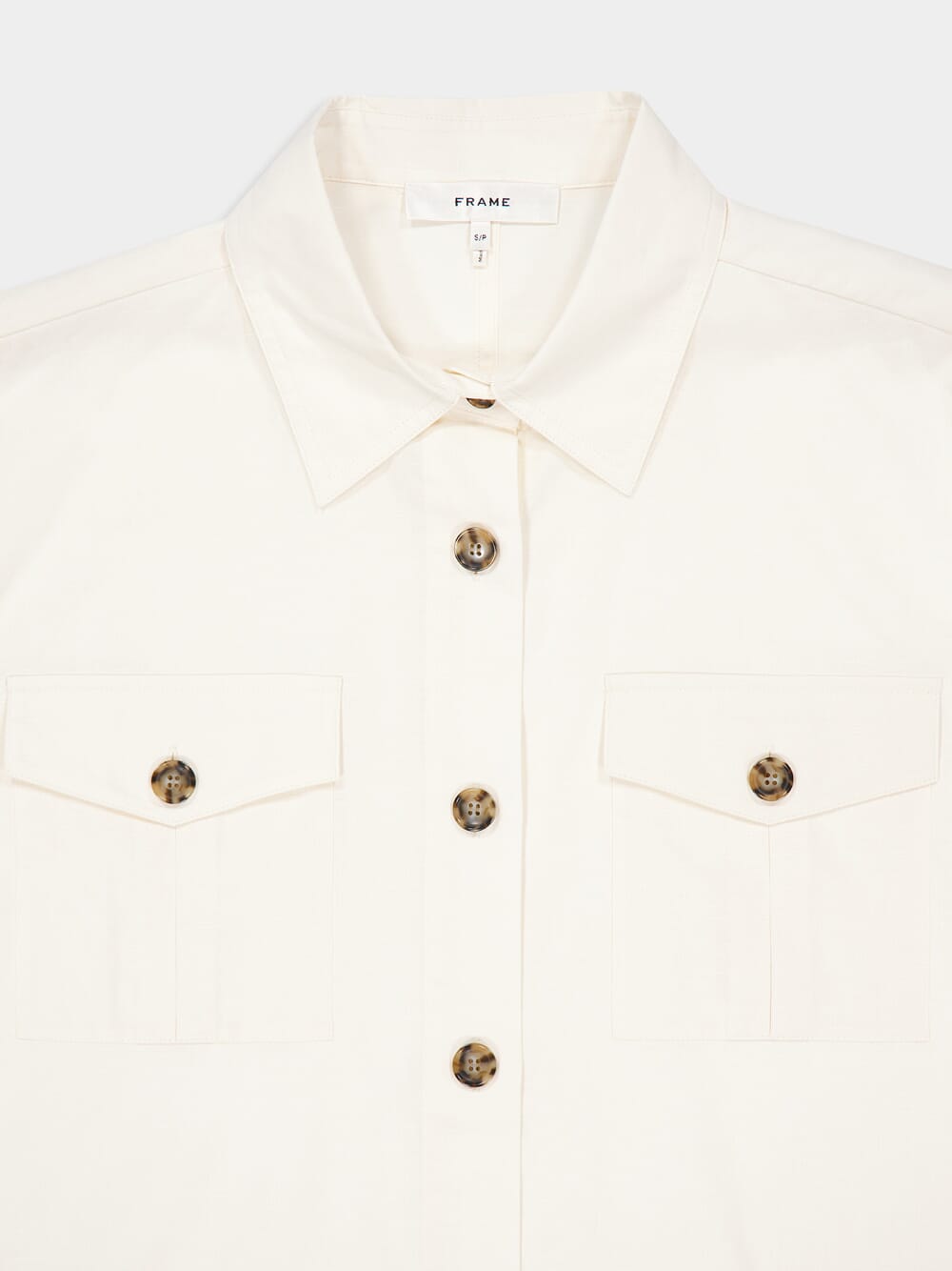 Cream Patch Pocket Utility Shirt