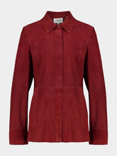 Frame Garnet Suede Long-Sleeved Shirt