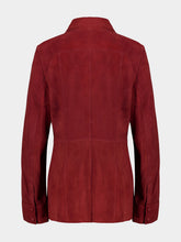 Frame Garnet Suede Long-Sleeved Shirt