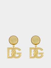 Dolce & Gabbana Gold DG Logo Clip-On Earrings