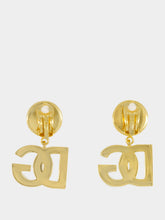 Dolce & Gabbana Gold DG Logo Clip-On Earrings