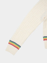 Casablanca Merino Wool Column Knit Rainbow Jumper