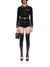 Casablanca Black Laurel Knit Merino Wool Jacket