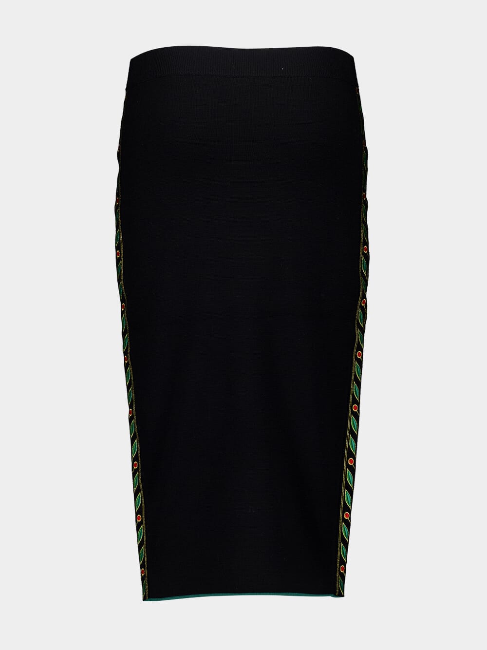 Black Laurel Knit Merino Wool Skirt