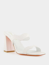 Santoni White Leather Adriatica Mules