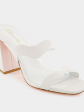 Santoni White Leather Adriatica Mules
