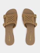 Santoni Woven Leather Slide Sandals