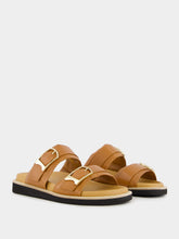 Santoni Brown Leather Sandals