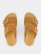 Santoni Brown Leather Sandals