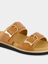 Santoni Brown Leather Sandals