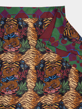 Paula Wisteria Dreamframe Print Wrap Skirt in Double Printed Silk Twill