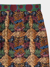 Paula Wisteria Dreamframe Print Wrap Skirt in Double Printed Silk Twill