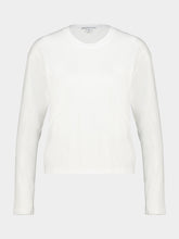 James Perse White Vintage Boxy Long-Sleeved Top
