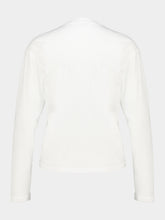 James Perse White Vintage Boxy Long-Sleeved Top