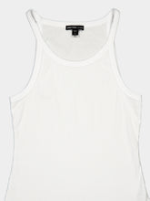 James Perse White Ribbed High Neck Cami