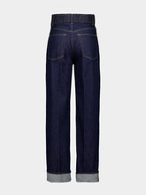 Frame Dark Blue Trapunto Denim Trousers