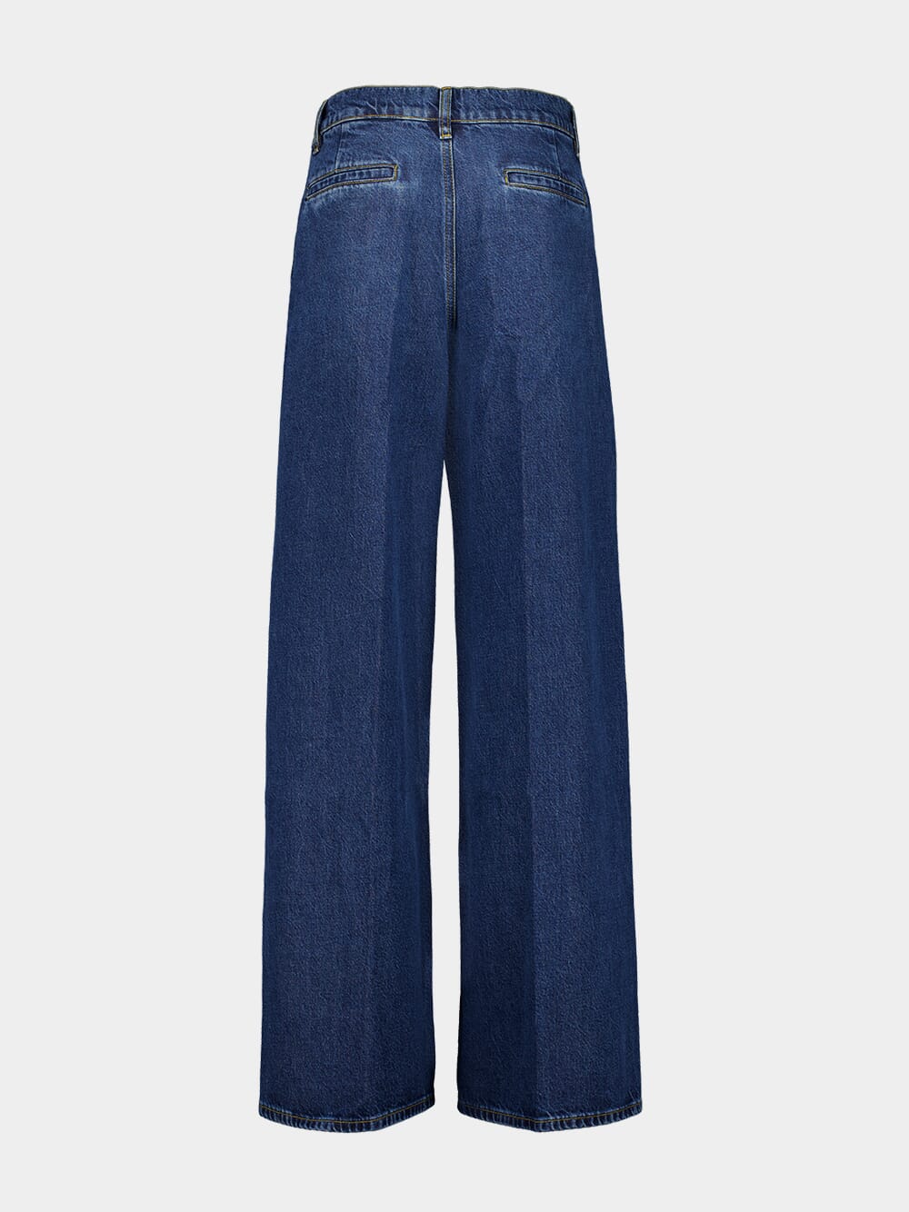 Blue High-Waisted Wide-Leg Jeans