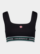 Casablanca Black Seamless Cropped Top