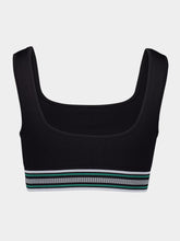 Casablanca Black Seamless Cropped Top