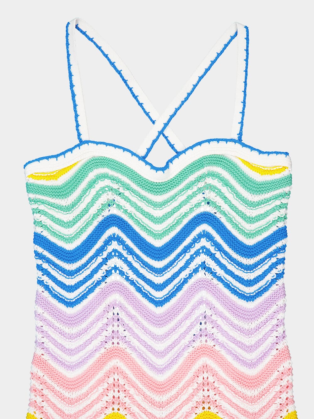 Gradient Wave Crochet Dress