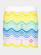 Casablanca Gradient Wave Crochet Skirt