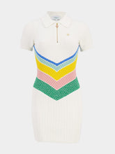 Casablanca Boucle Chevron Dress