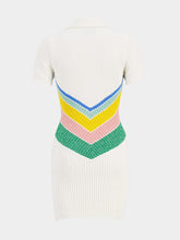 Casablanca Boucle Chevron Dress