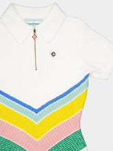 Casablanca Boucle Chevron Dress