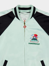 Casablanca Mint Embroidered Satin Bomber Jacket