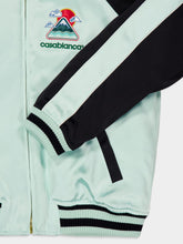 Casablanca Mint Embroidered Satin Bomber Jacket