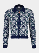 Casablanca Monogram Knit Zip Jumper