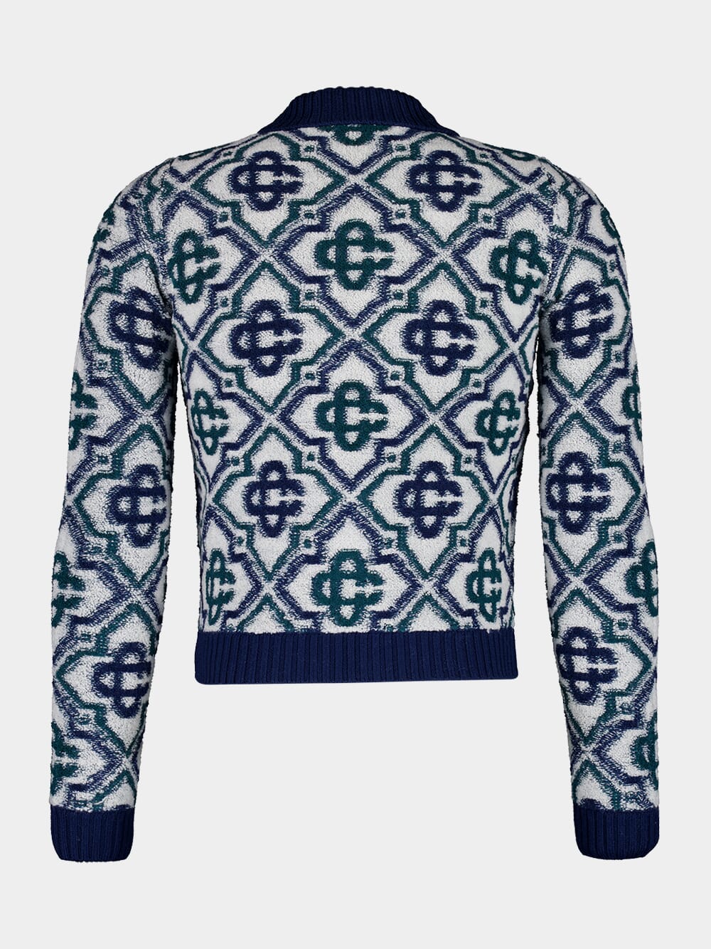 Monogram Knit Zip Jumper