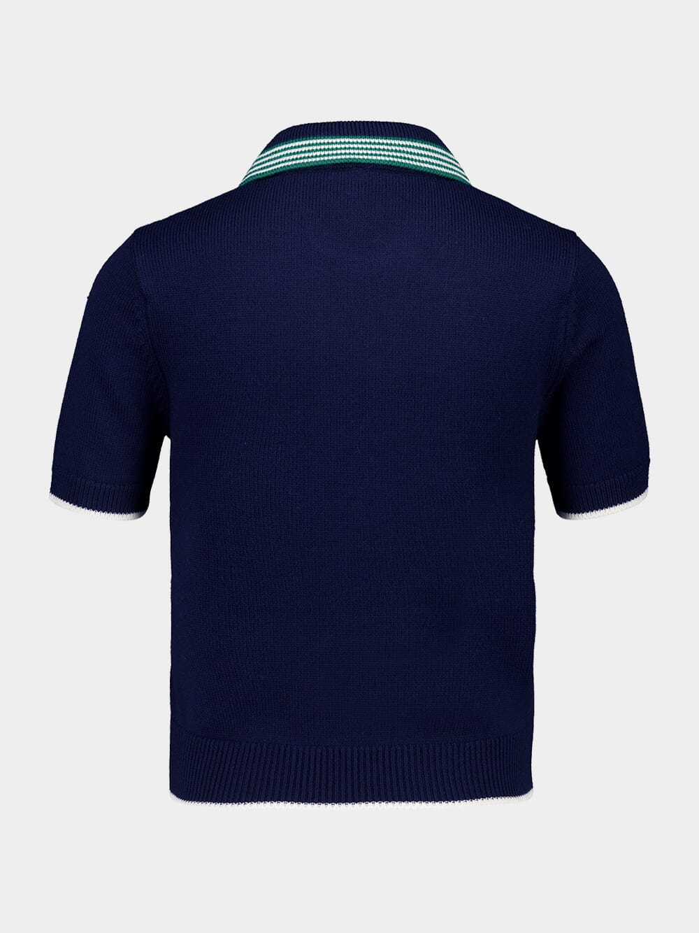 Navy Knit Tennis Polo Shirt