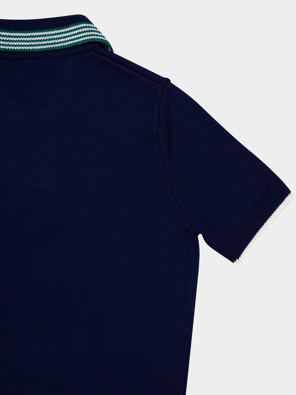 Navy Knit Tennis Polo Shirt