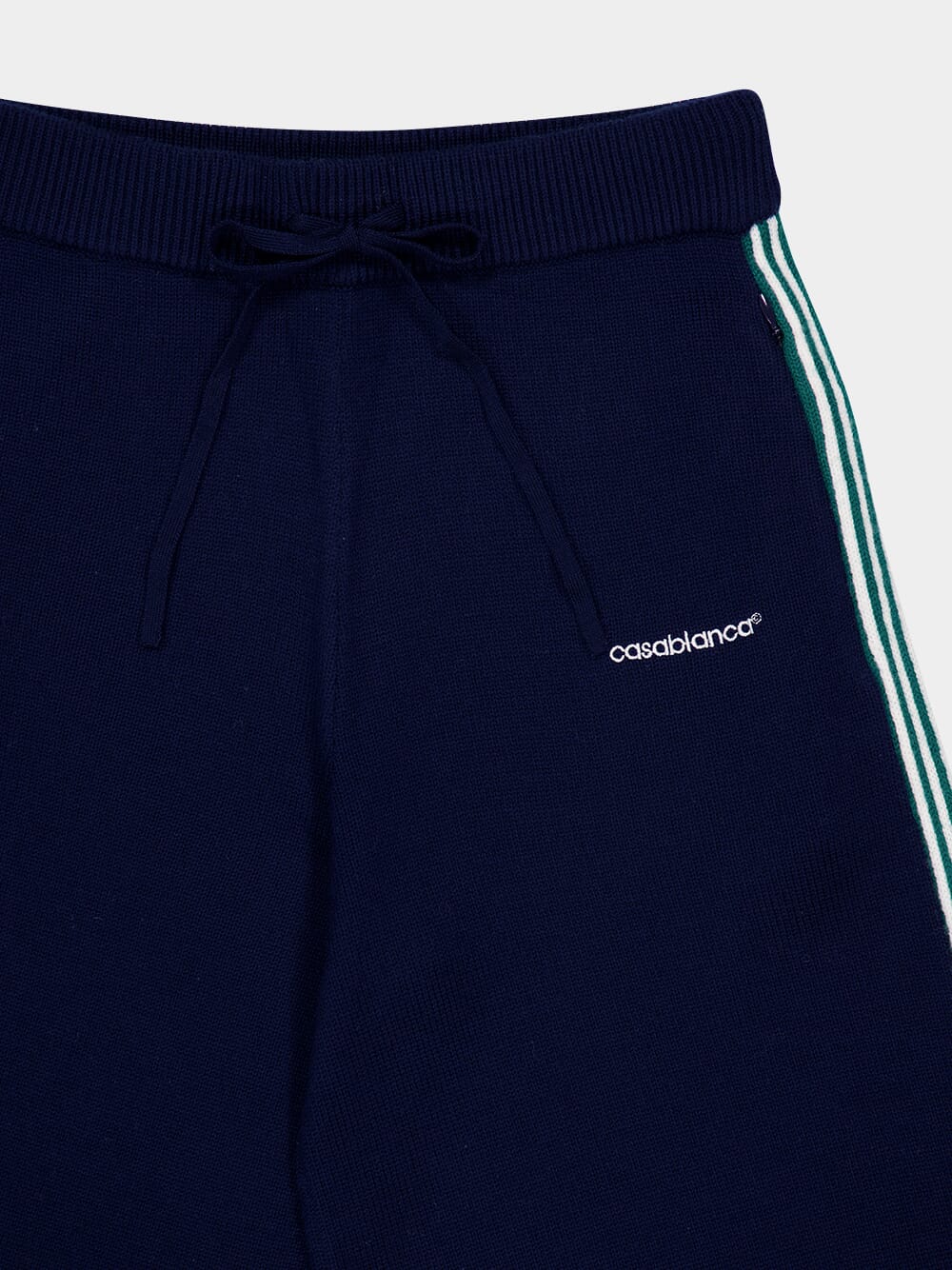 Navy Knit Tennis Trousers