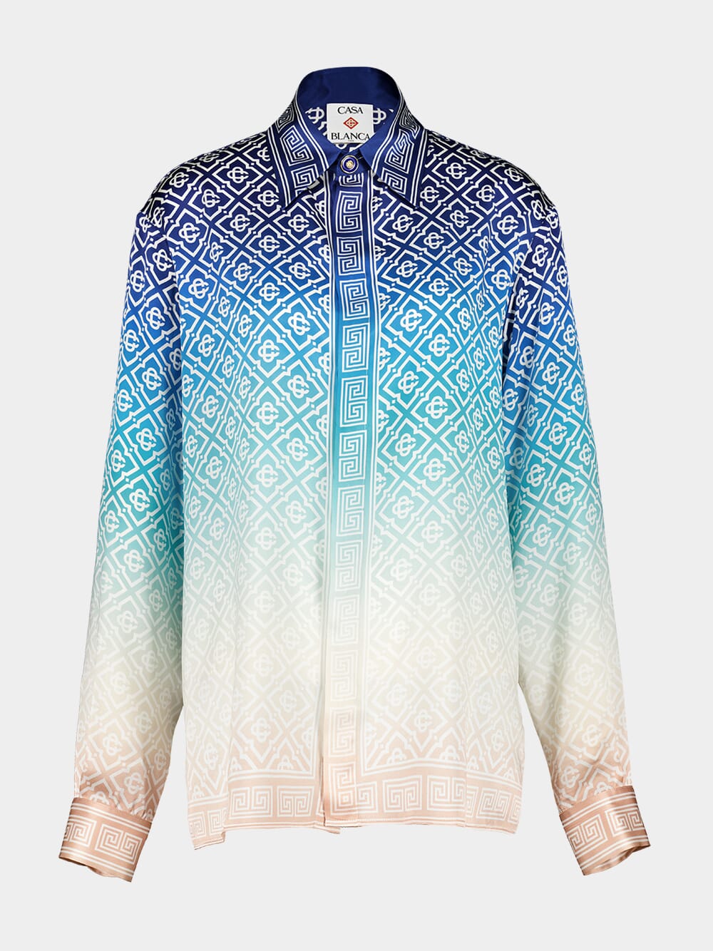 Jacquard Gradient Silk Shirt